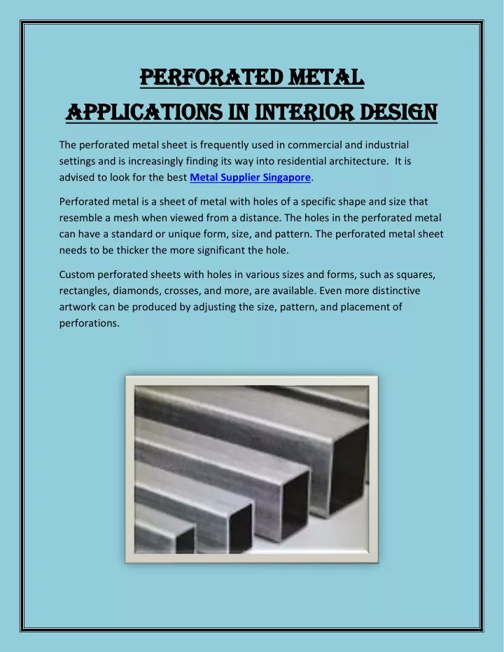 perforated metal perforated metal applications