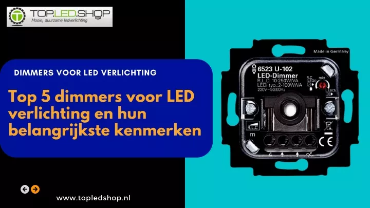 dimmers voor led verlichting