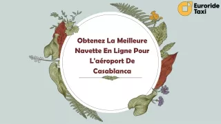 Obtenez La Meilleure Navette En Ligne Pour L'aéroport De Casablanca