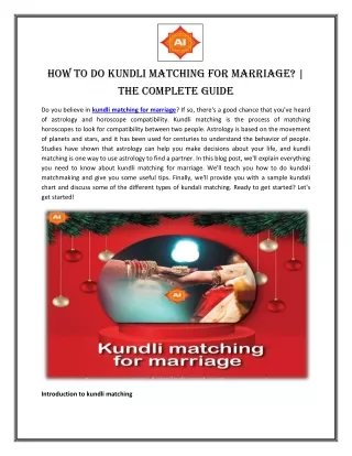 how To Do Kundli Matching For Marriage The Complete Guide