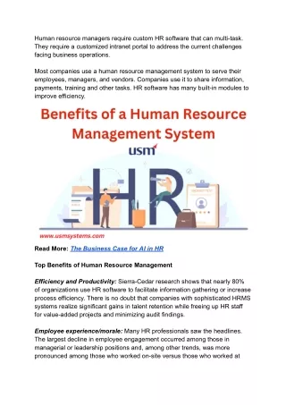 human resource managers require custom