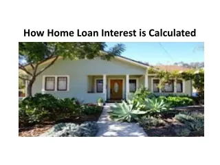 how home loan interest is calculated