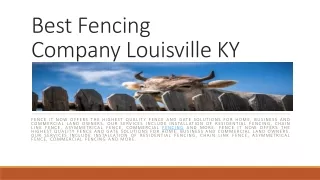 Best Fencing Company Louisville KY