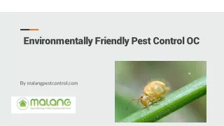 Environmentally Friendly Pest Control OC