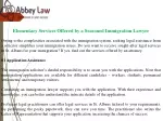 Elementary Services Offered by a Seasoned Immigration Lawyer - slide 1