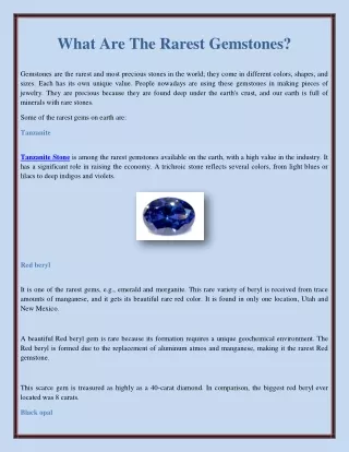 what are the rarest gemstones