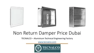 non return damper price dubai