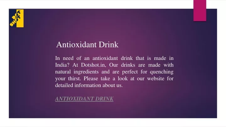 antioxidant drink