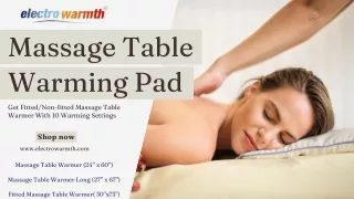 Massage Table Warmer Pad With 10 Warming Settings
