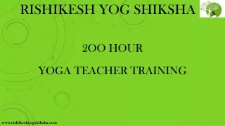 200 hour yoga training course