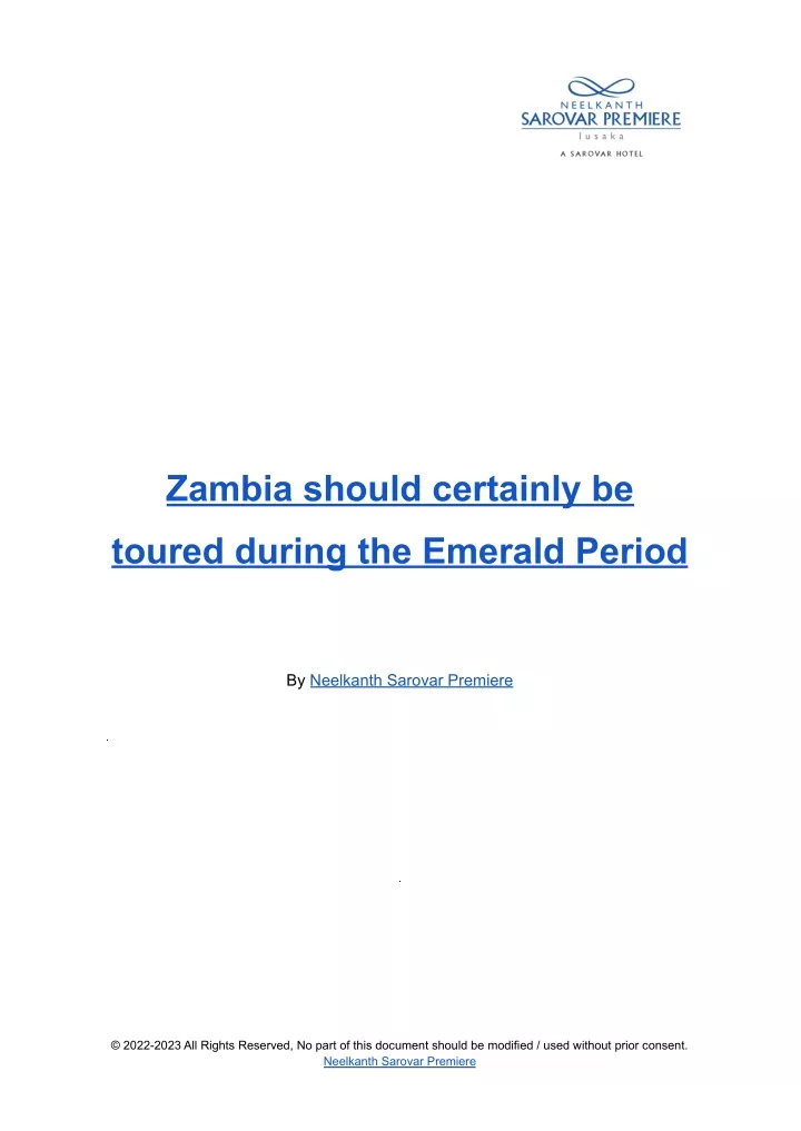 zambia should certainly be