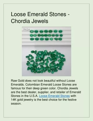 loose emerald stones chordia jewels