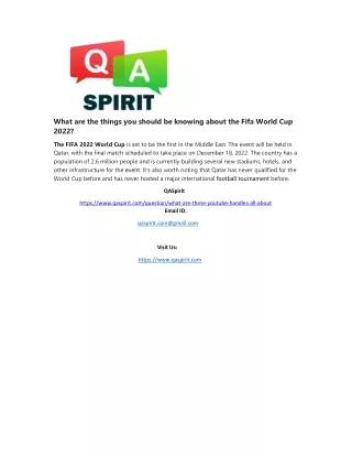 what are the things you should be knowing about
