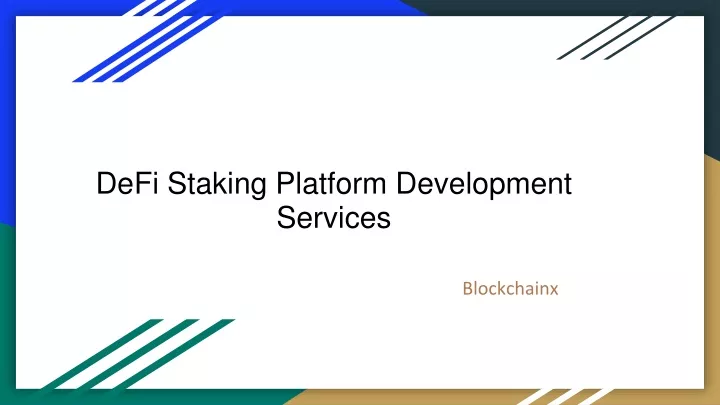 defi staking platform development services