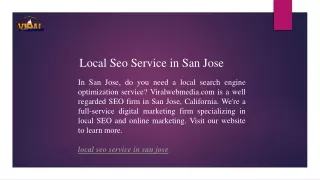 Local Seo Service in San Jose  Viralwebmedia.com