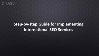 step by step guide for implementing international