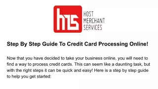 step by step guide to credit card processing