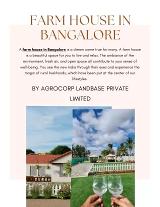 Agrocorp Vineyards - Farm House In Bangalore