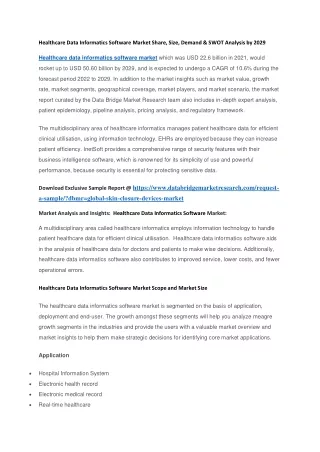 healthcare data informatics software market share