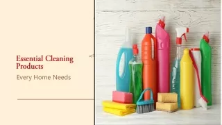 Essential Cleaning Products Every Home Needs