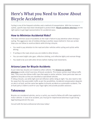 Here’s What you Need to Know About Bicycle Accidents (1)