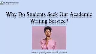 Academic Writing Help | My Assignment Services