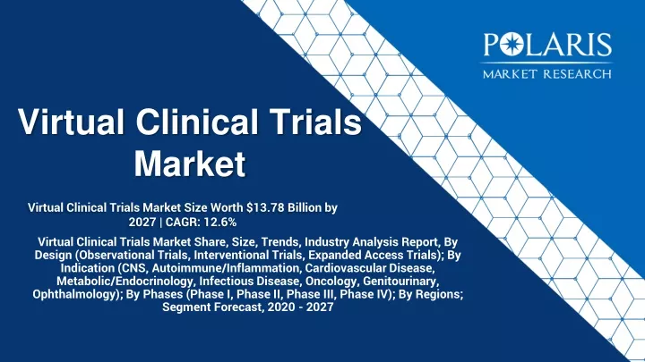 virtual clinical trials market size worth 13 78 billion by 2027 cagr 12 6