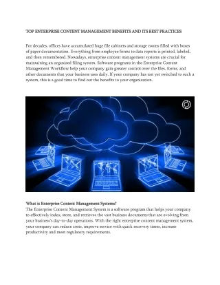 top enterprise content management benefits