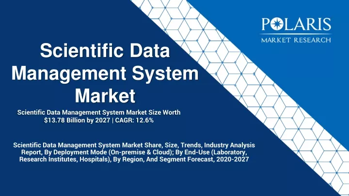 scientific data management system market size worth 13 78 billion by 2027 cagr 12 6