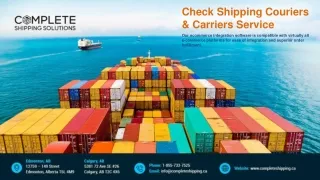 Check Shipping Couriers & Carriers Service