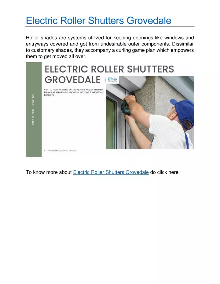 electric roller shutters grovedale