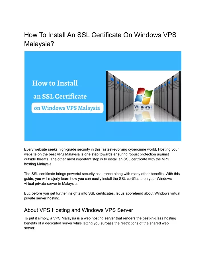 how to install an ssl certificate on windows