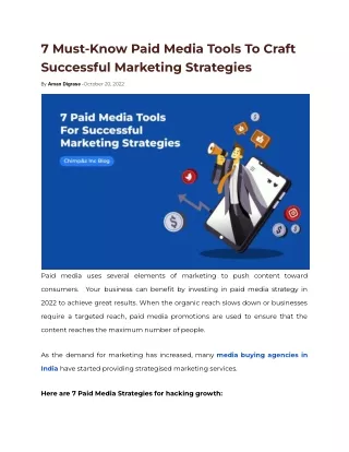 7 Must-Know Paid Media Tools To Craft Successful Marketing Strategies