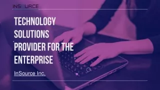 Technology Solutions Provider For The Enterprise
