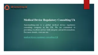 Medical Device Regulatory Consulting Uk  5aiconsulting.com