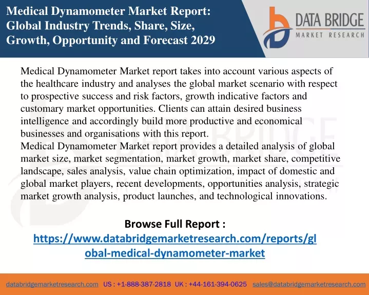 medical dynamometer market report global industry