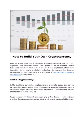 How to Build Your Own Cryptocurrency
