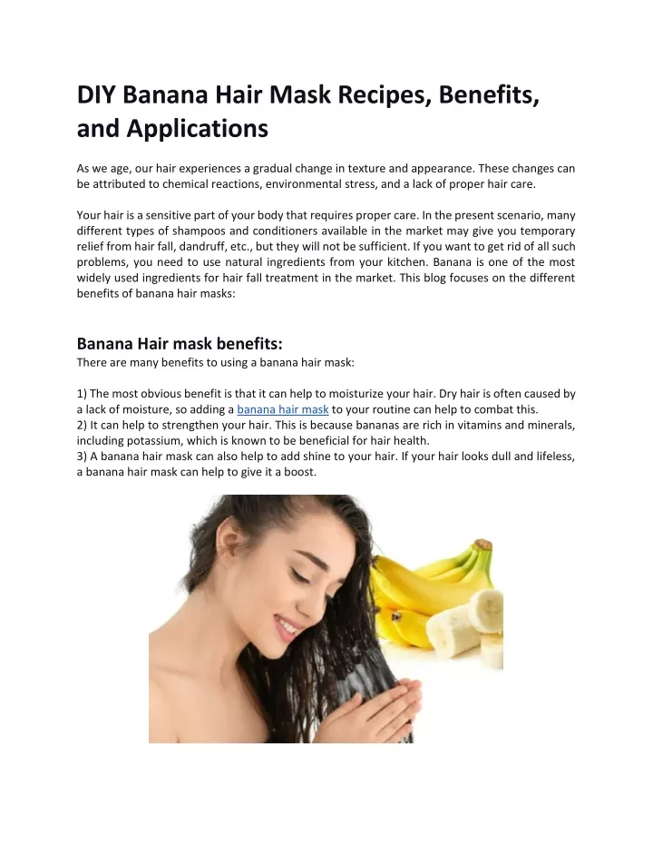 diy banana hair mask recipes benefits