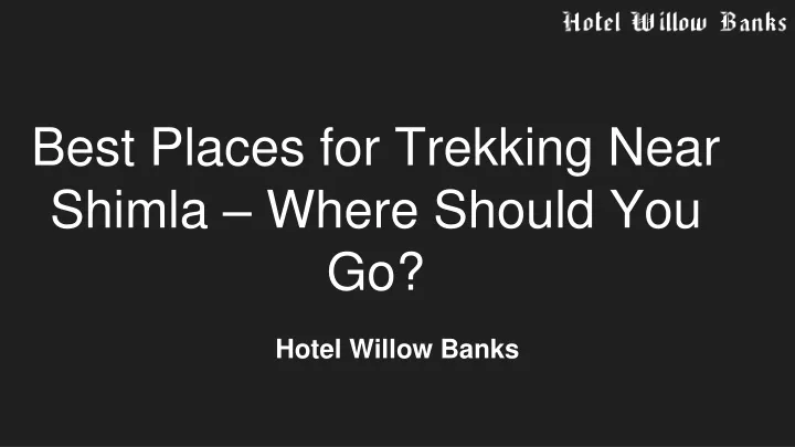 best places for trekking near shimla where should you go