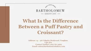What Is the Difference Between a Puff Pastry and Croissant?