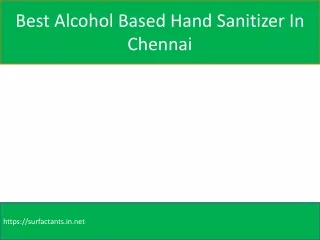 Best Alcohol Based Hand Sanitizer In Chennai
