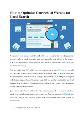 how to optimize your school website for local