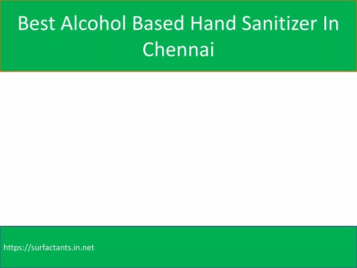 best alcohol based hand sanitizer in chennai