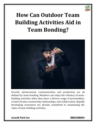 how can outdoor team building activities