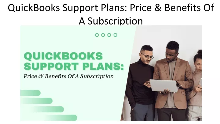 quickbooks support plans price benefits