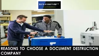 Reasons to Choose a Document Destruction Company