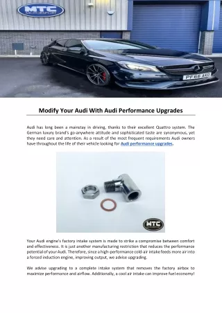 modify your audi with audi performance upgrades