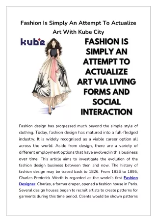 fashion is simply an attempt to actualize