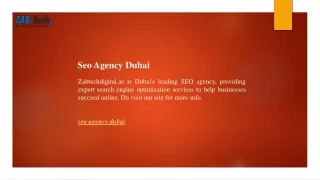 Seo Agency Dubai  Zabtechdigital.ae