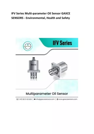 ifv series multi parameter oil sensor gaxce